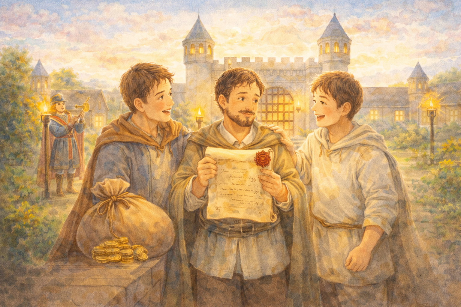 王様からの招待状と、三人の友だち