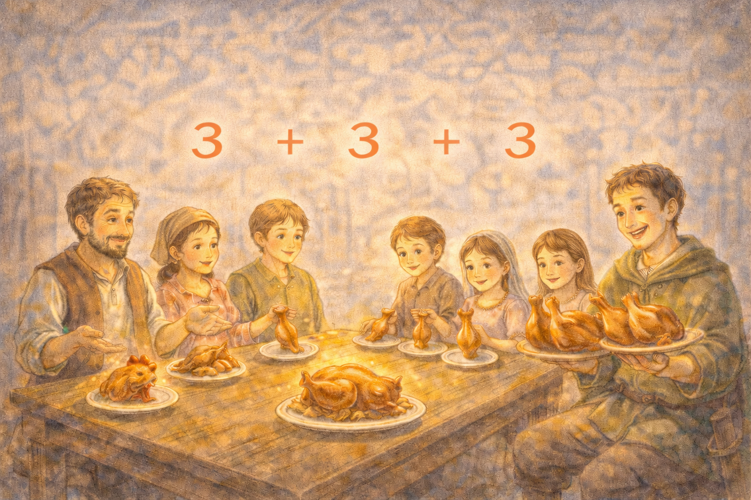 チキンを分ける「不思議な数え方」 〜頭を柔らかくする分けっこパズル〜