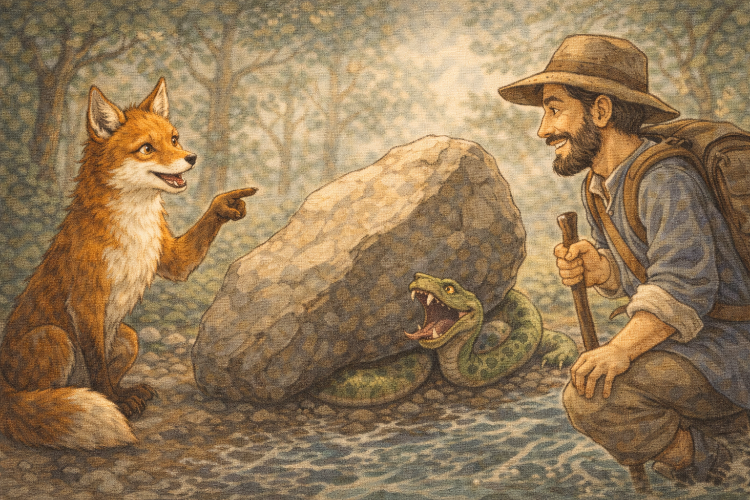 命を助けたヘビの恩返し？ 〜キツネが下した「正しい」判決〜