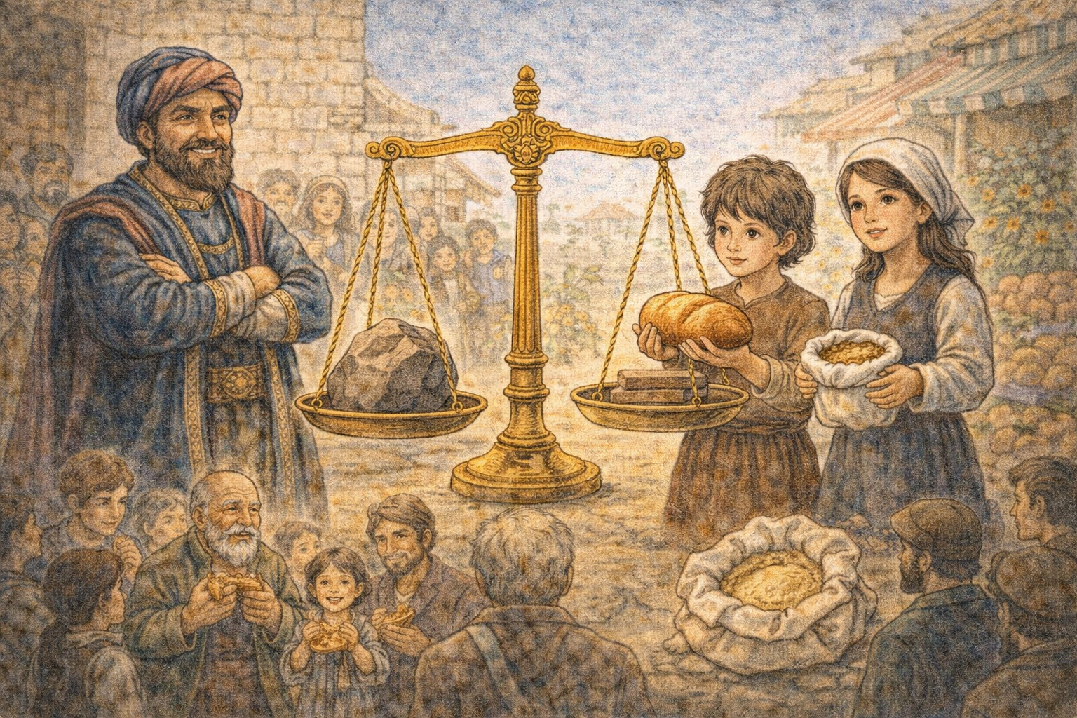 いちばん重いものはなに？ 〜パン屋の姉妹と金のはかり〜