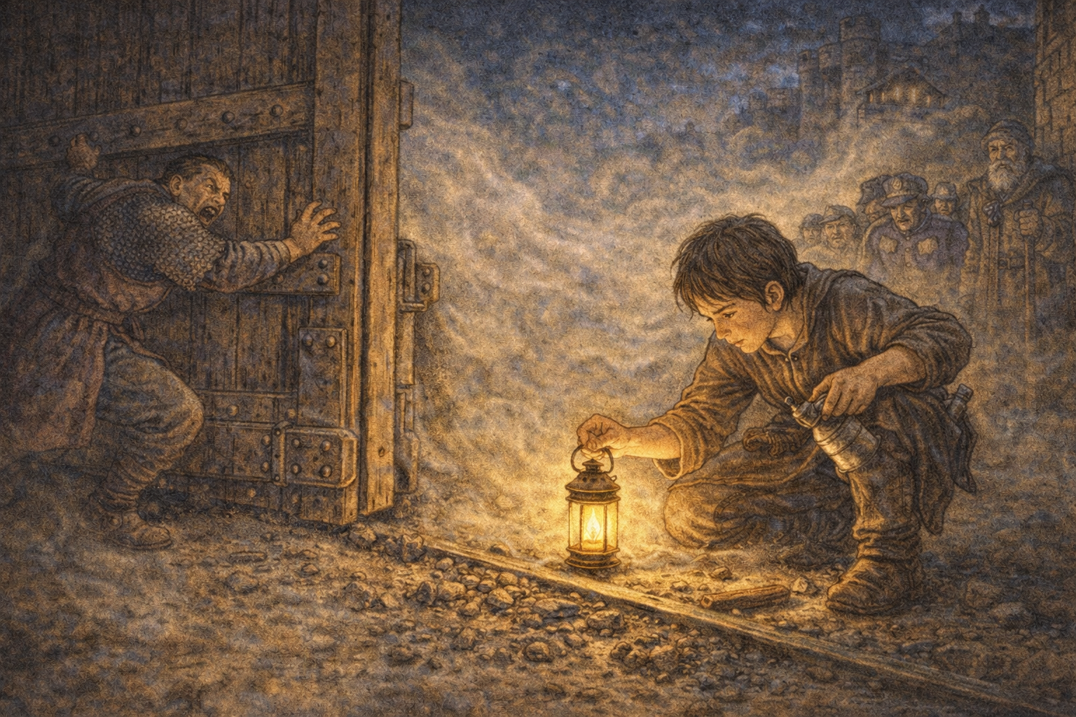 夜だけ開く門 〜見張り番の兄弟と小さなランプ〜